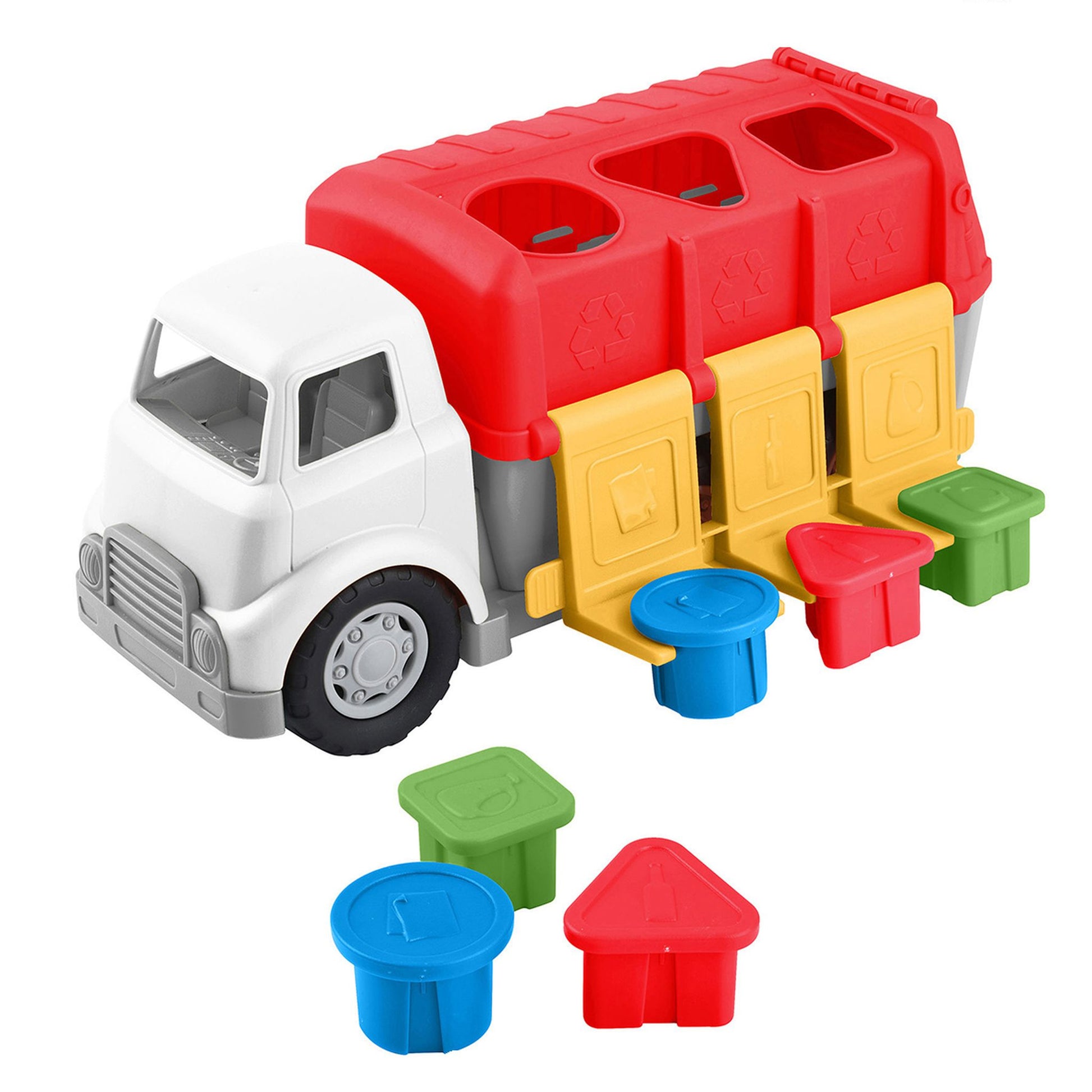 Sort shapes with the Playgo Toys Sorting Recycling Truck