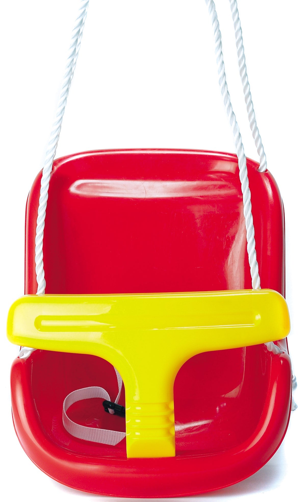 Playworld Plastic Baby Swing With Safety Bar Red/Yellow