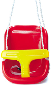 Playworld Plastic Baby Swing With Safety Bar Red/Yellow