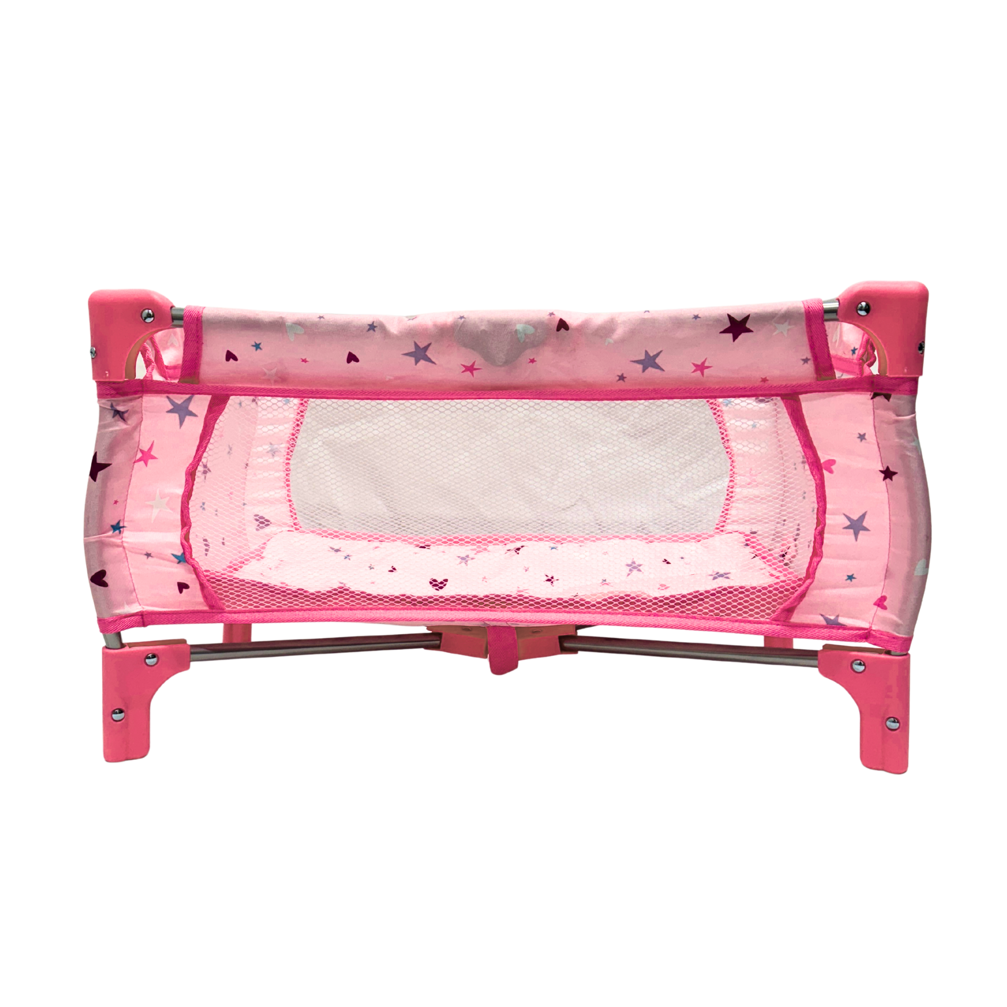 Playworld Doll Travel Cot Pink