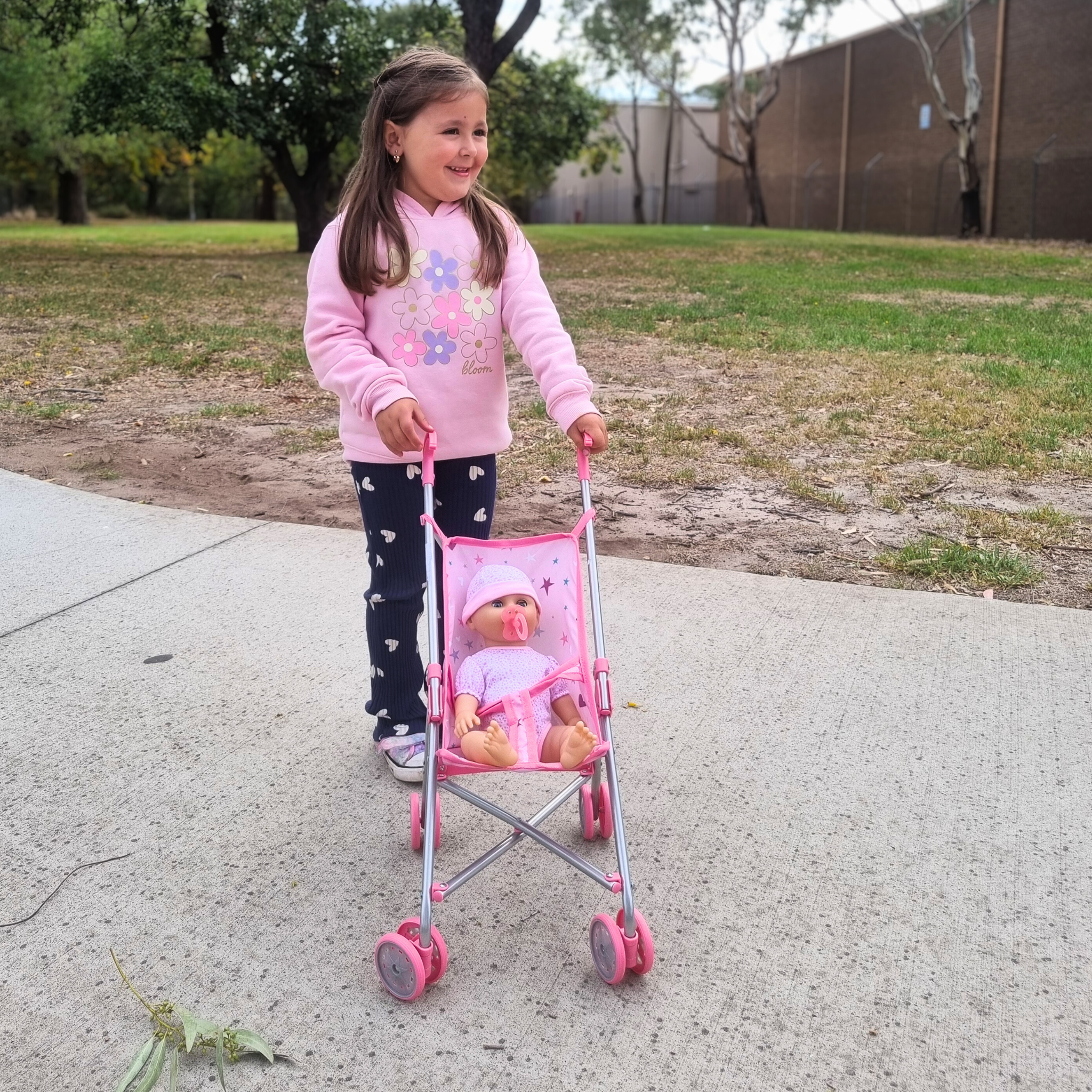 Playworld Doll Umbrella Stroller Pink