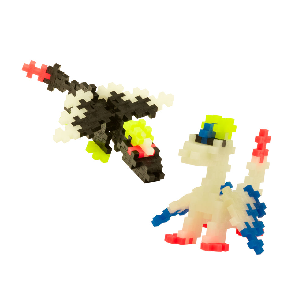 Plus Plus Glow Dragons - 100Pc Tube building block toys.