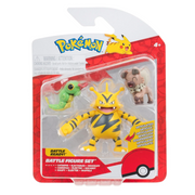 Pokemon Battle Figure Set 3 Pack Caterpie, Electabuzz & Rockruff