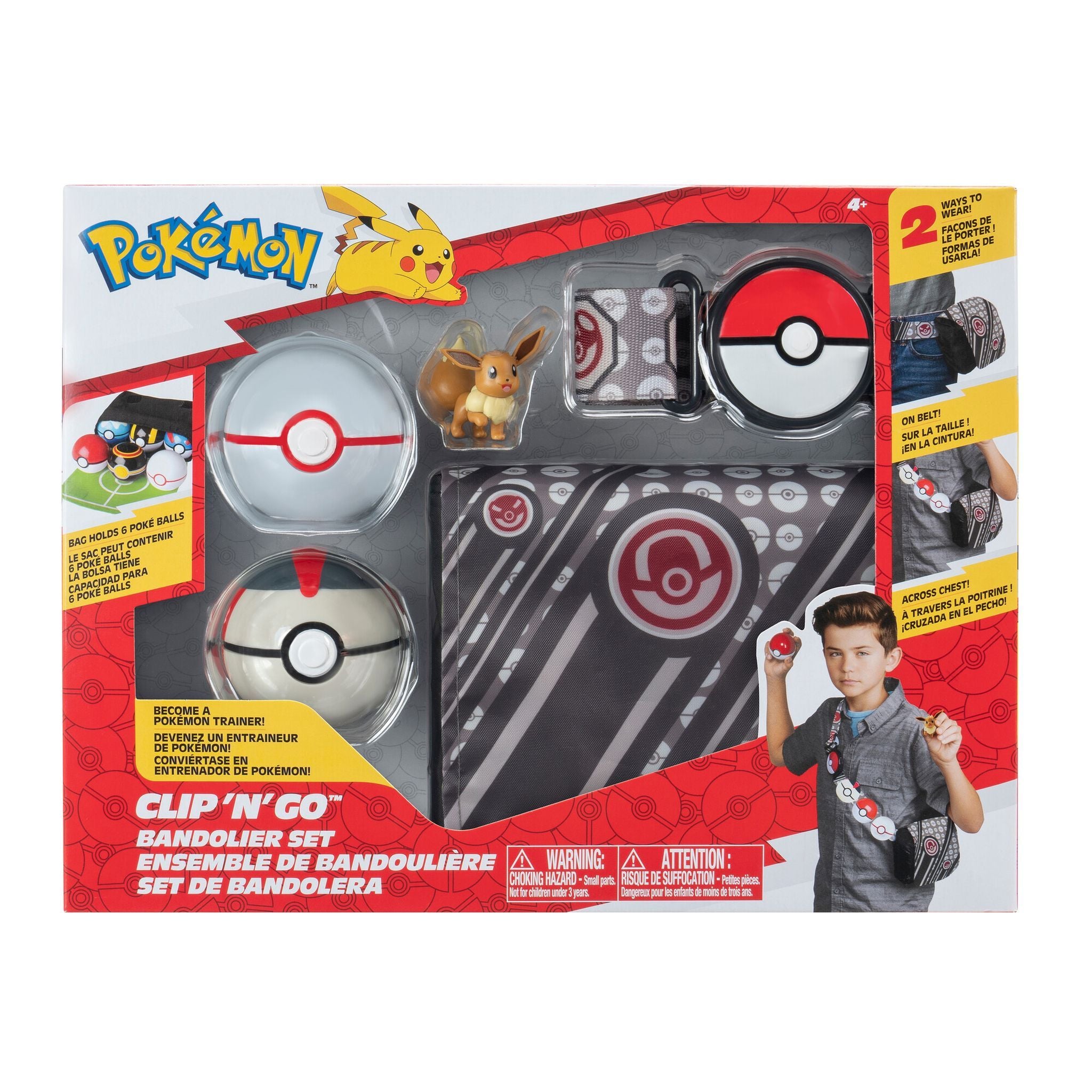 Pokemon Clip N Go  Bandolier Set With Eevee
