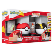 Pokemon Surprise Attack Poke Ball Battle Game Larvitar & Scorbunny With Poké Ball & Ultra Ball