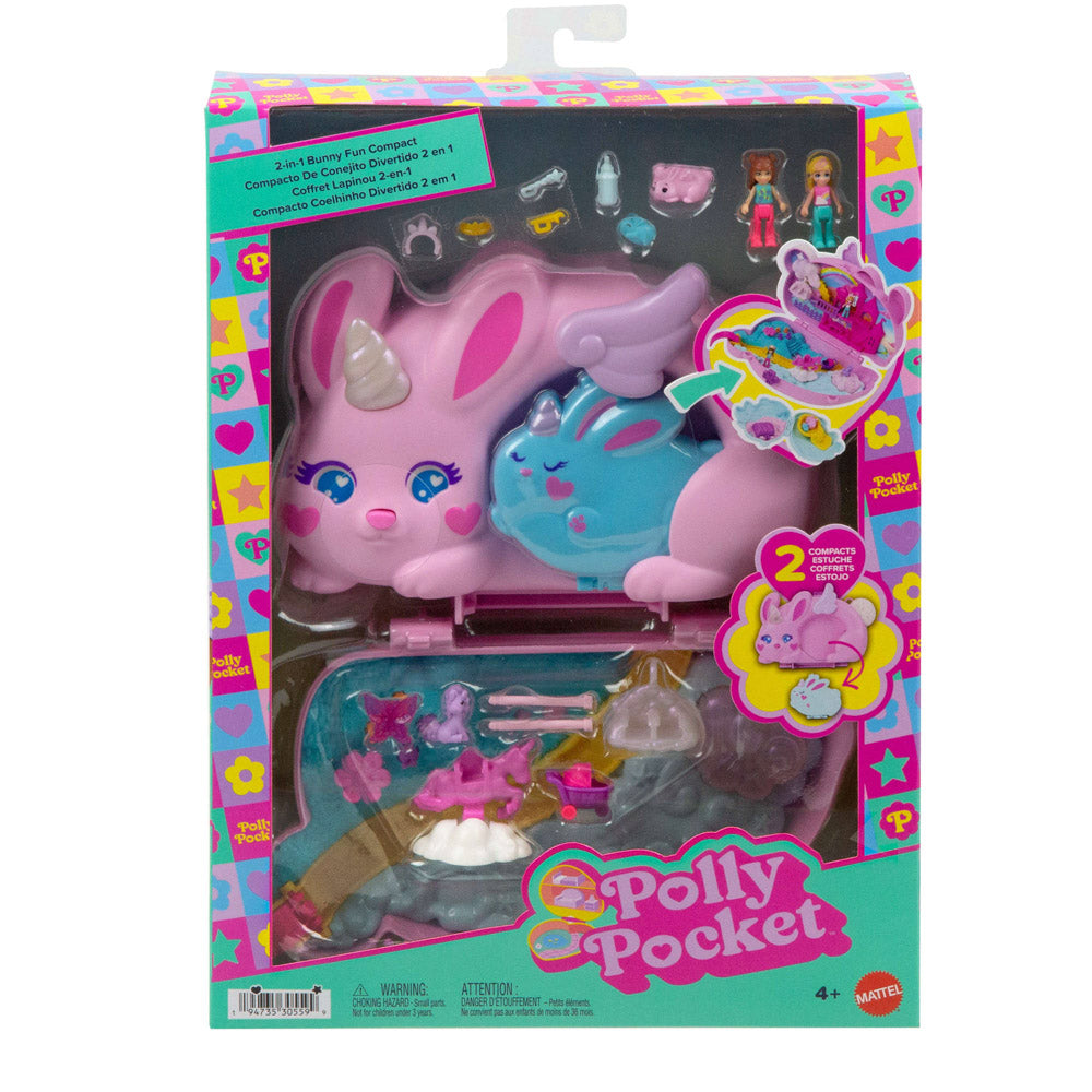 Polly Pocket 2-in-1 Bunny Fun Compact toy playset