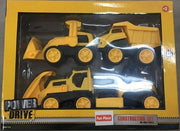 Power Drive Construction Series Free Wheel Vehicles 4 Pack