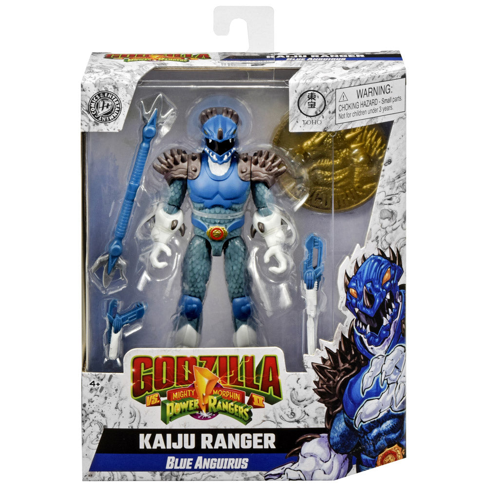 Power Rangers x Godzilla Kaiju Ranger 5 Inch Action Figure - Blue Anguirus toy.
