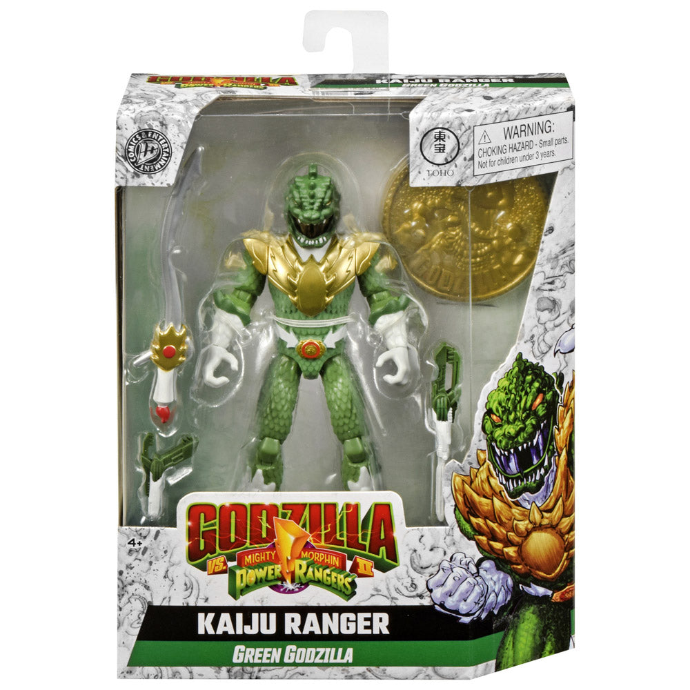 Power Rangers x Godzilla Kaiju Ranger 5 Inch Action Figure - Green Godzilla toy.