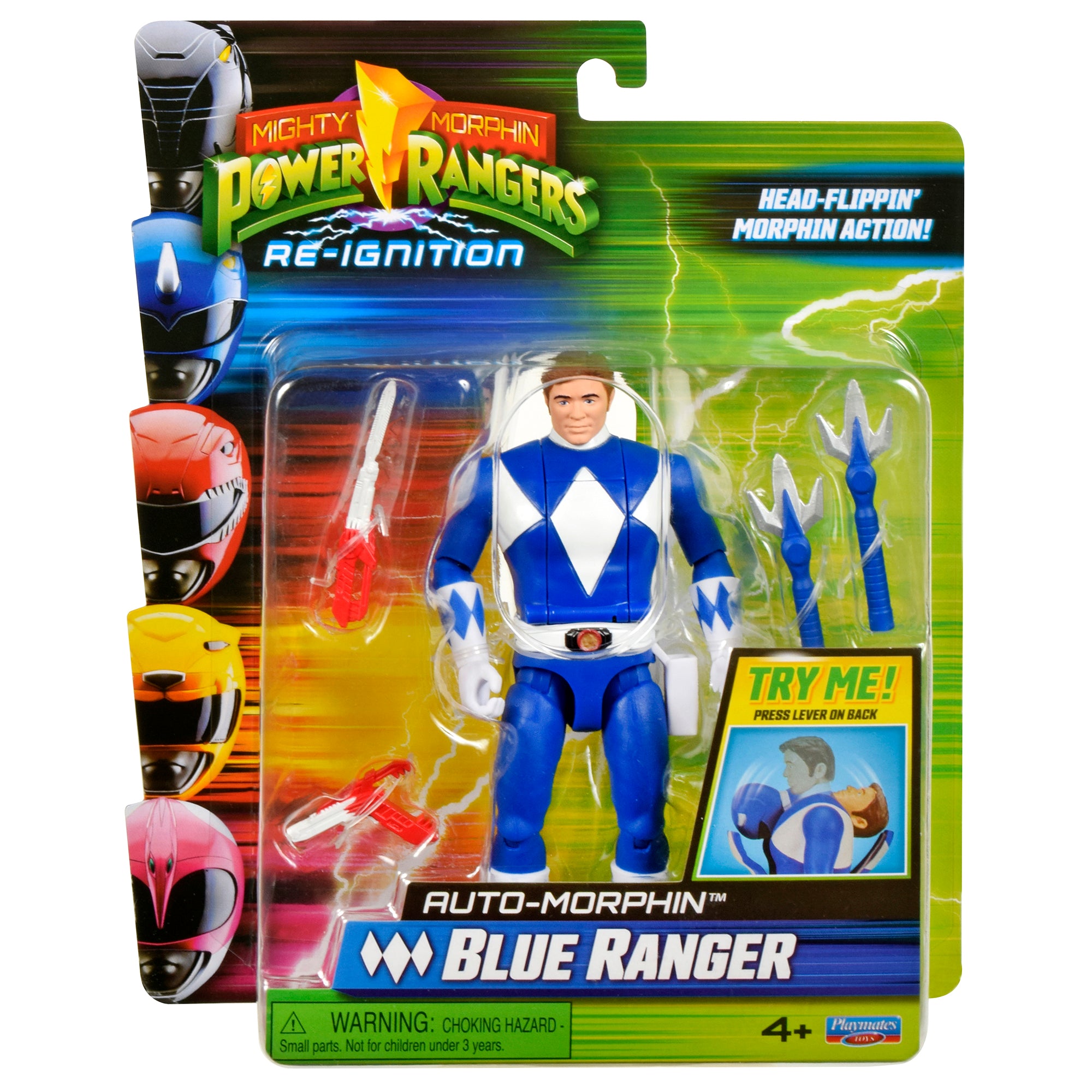 Mighty Morphin Power Rangers Auto-Morphin Figures - Blue Ranger - Toyworld NZ