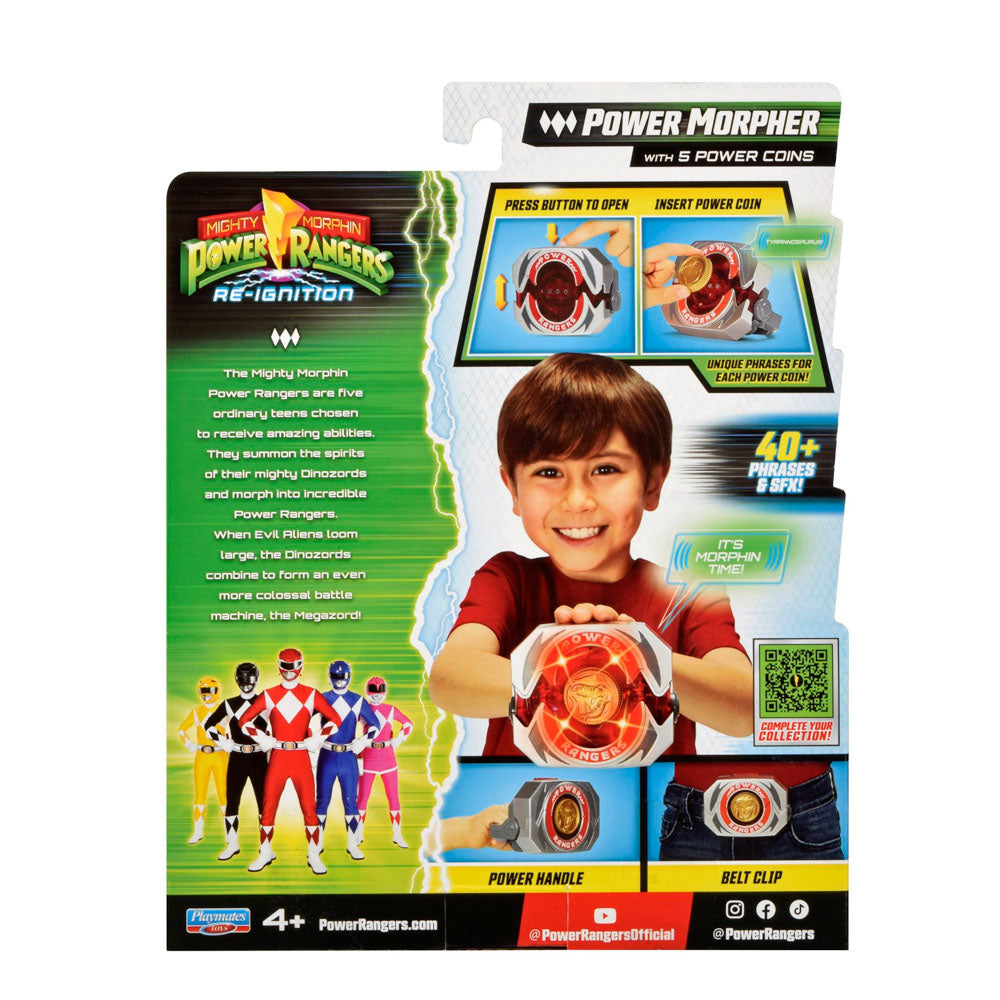 Back packaging of the Power Rangers Mighty Morphin Power Morpher Deluxe Buckle