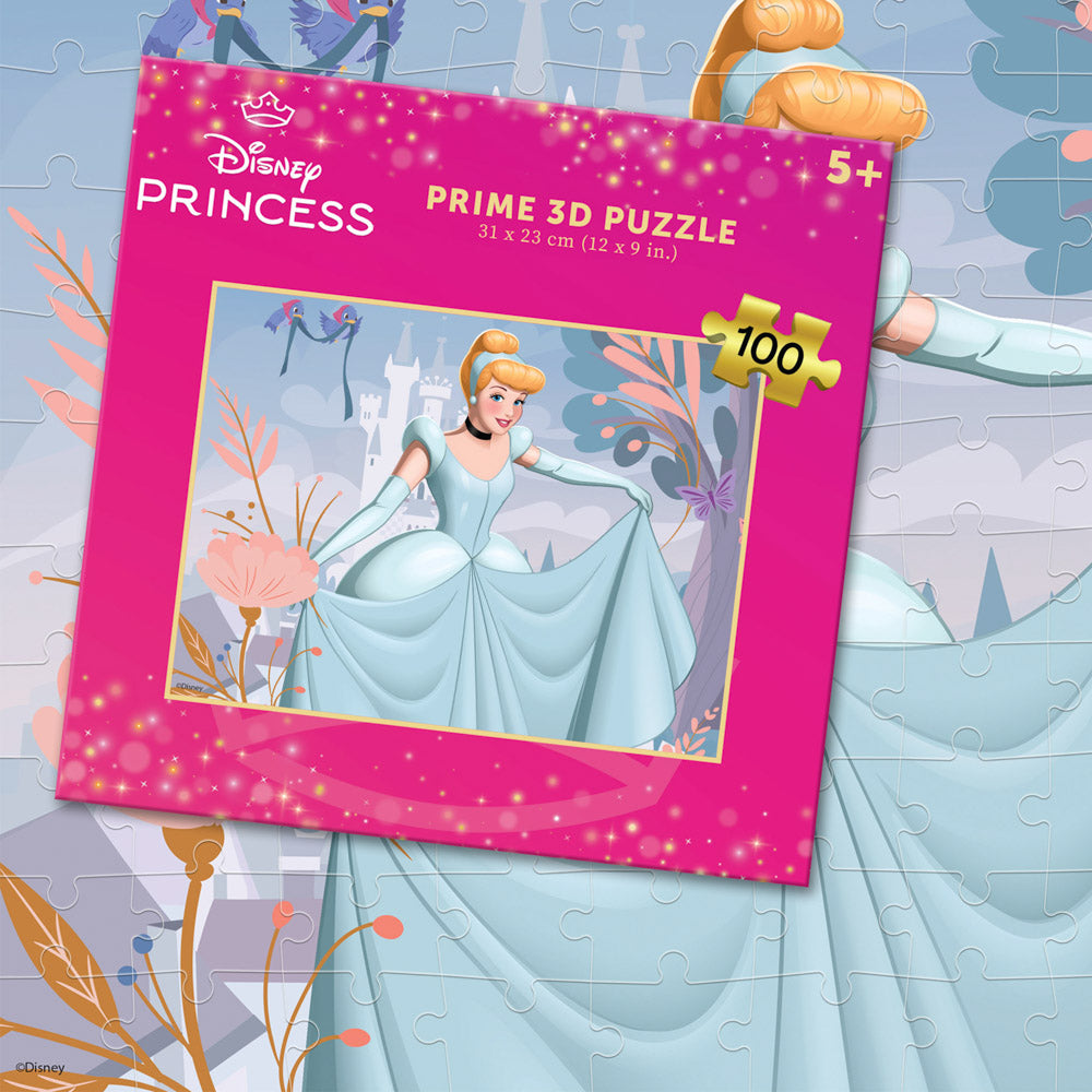 Prime 3D Disney Princess Cinderella 100 Piece Jigsaw Puzzle