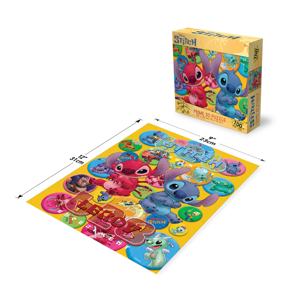 Prime 3D Disney Stitch 100 Piece Jigsaw Puzzle - Experiments - Toyworld NZ