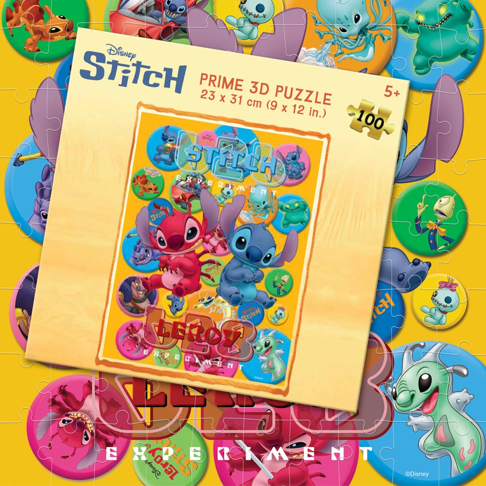 Prime 3D Disney Stitch 100 Piece Jigsaw Puzzle - Experiments - Toyworld NZ