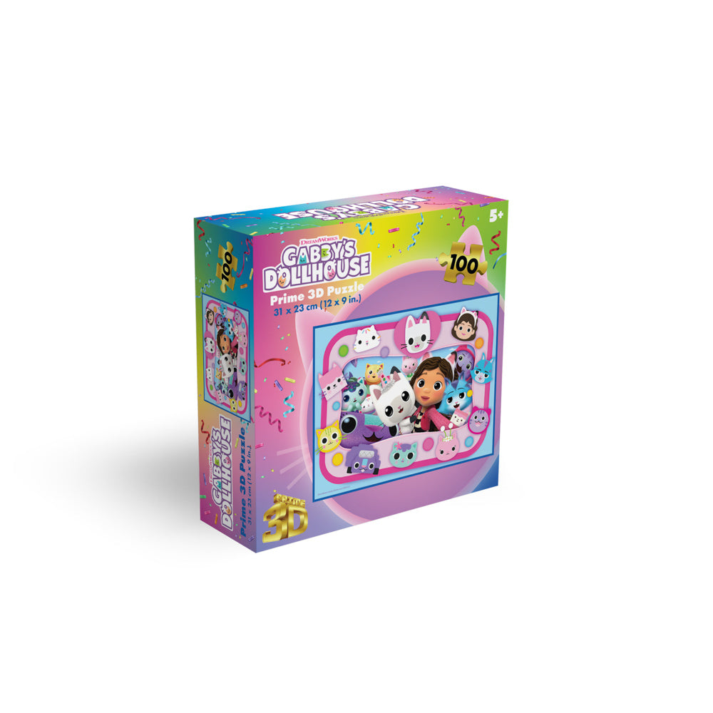 Prime 3D Gabby's Dollhouse 100 Piece jigsaw Puzzle - Toyworld NZ