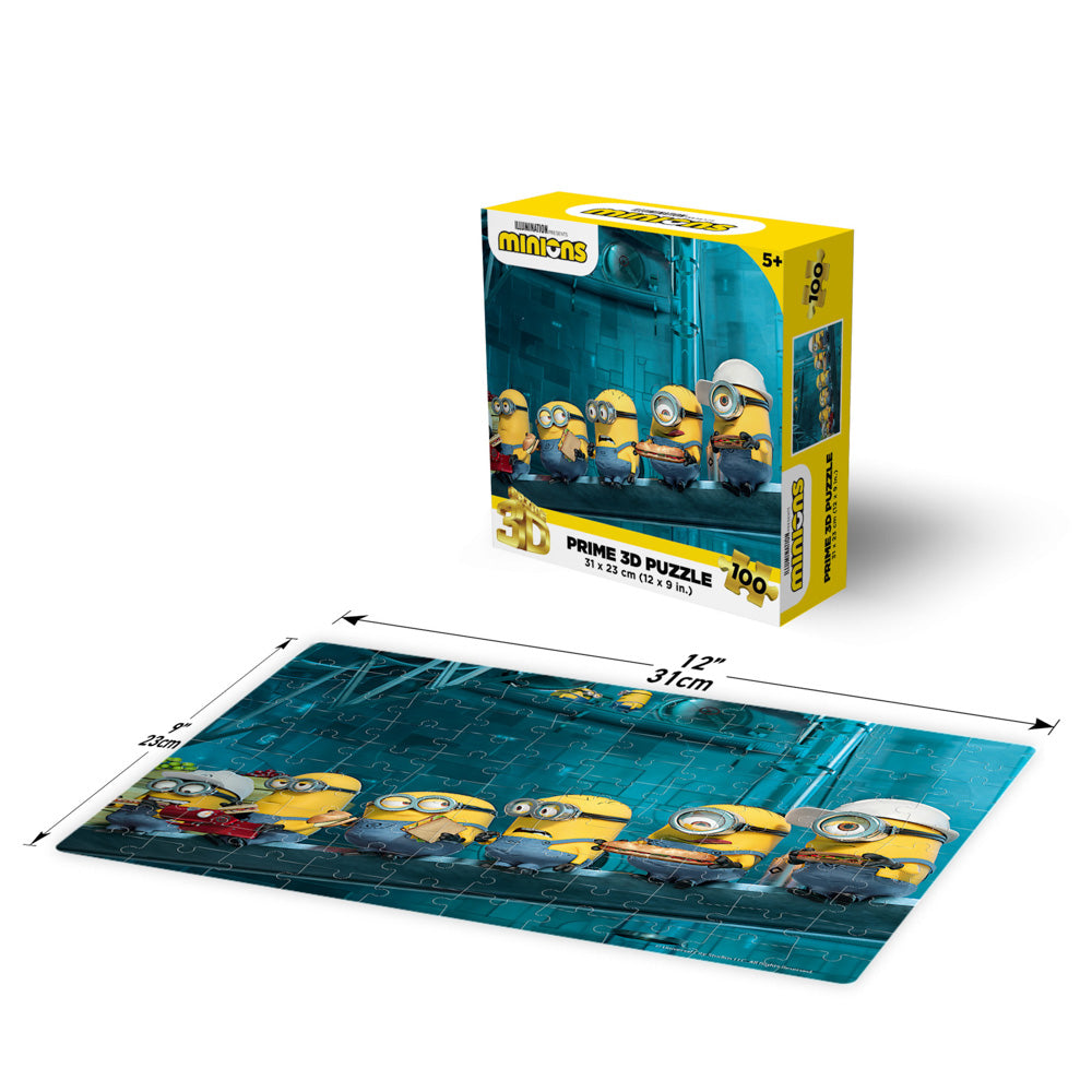 Prime 3D Illumination's Minions 100 Piece Jigsaw Puzzle - Lunch
