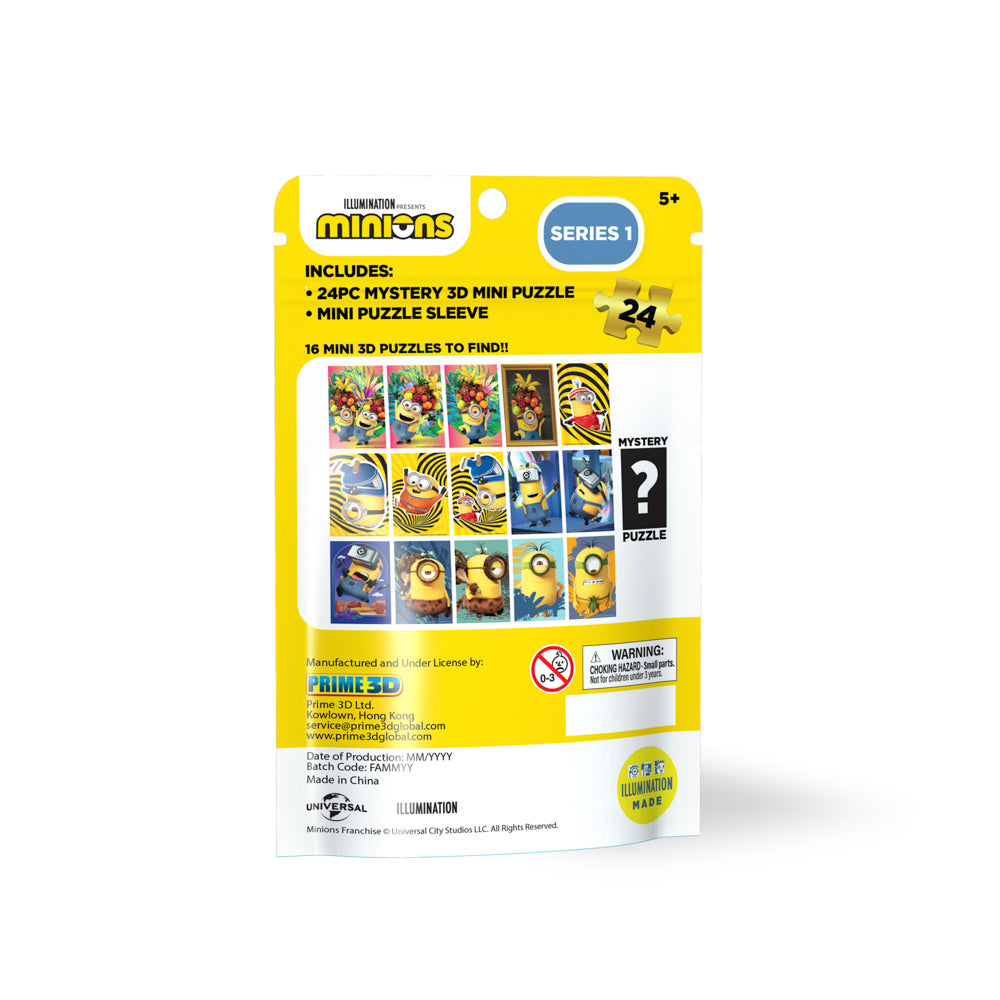 Prime 3D Illumination's Minions Mini Mystery Puzzle Blind Bag