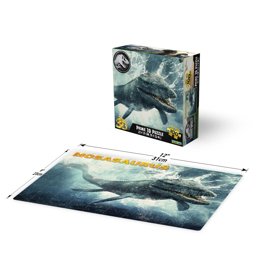Prime 3D Jurassic World Mosasaurus 100 Piece Jigsaw Puzzle