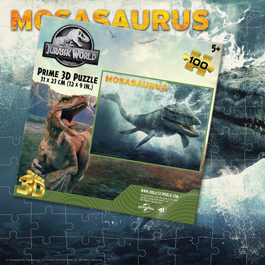 Prime 3D Jurassic World Mosasaurus 100 Piece Jigsaw Puzzle