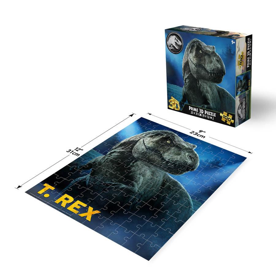 Prime 3D Jurassic World T-Rex 100 Piece Puzzle