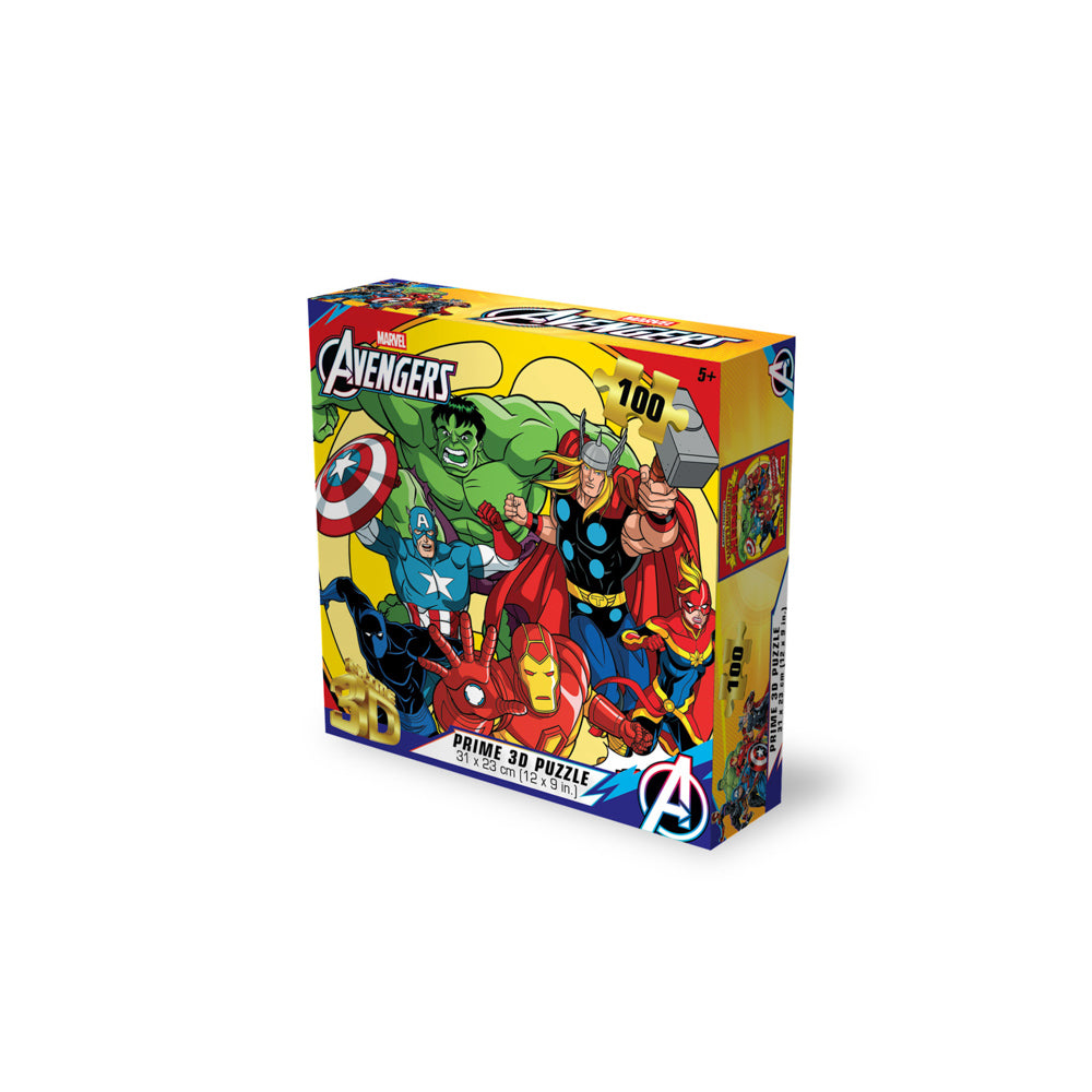 Prime 3D Marvel Avengers 100 Piece Jigsaw Puzzle - Toyworld NZ