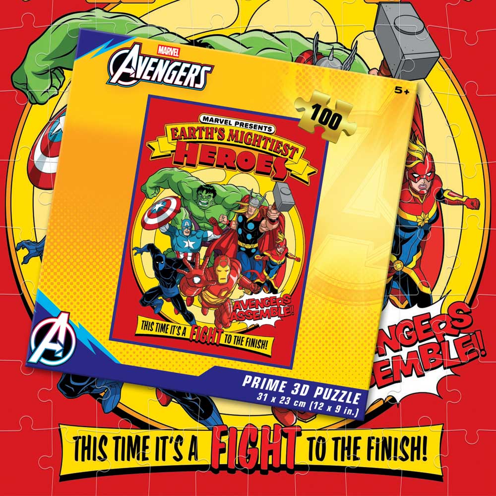 Prime 3D Marvel Avengers 100 Piece Jigsaw Puzzle - Toyworld NZ