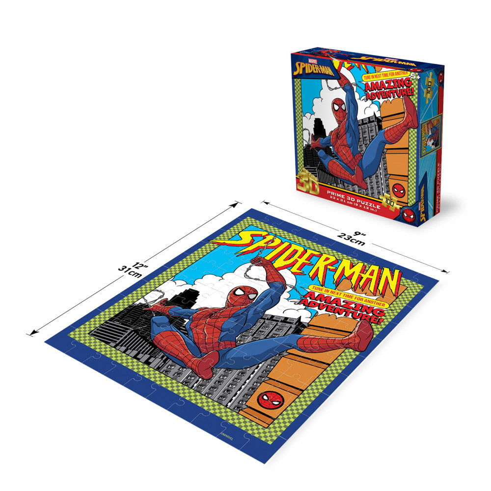 Prime 3D Marvel Spider-Man 100 Piece Jigsaw Puzzle