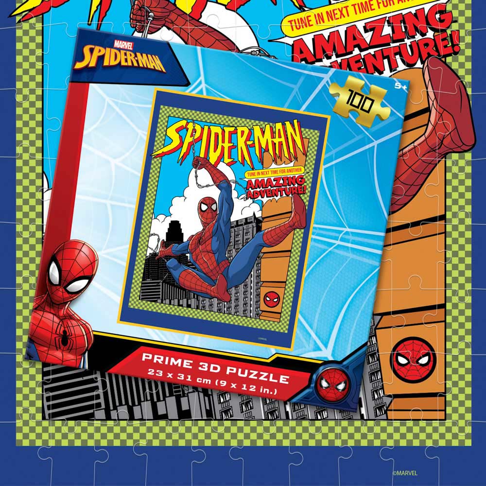 Prime 3D Marvel Spider-Man 100 Piece Jigsaw Puzzle