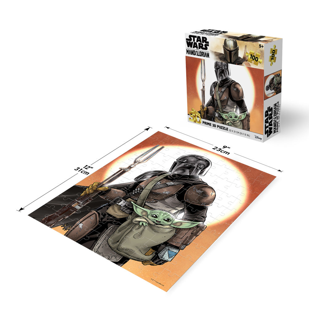 Prime 3D Star Wars The Mandalorian 100 Piece Jigsaw Puzzle