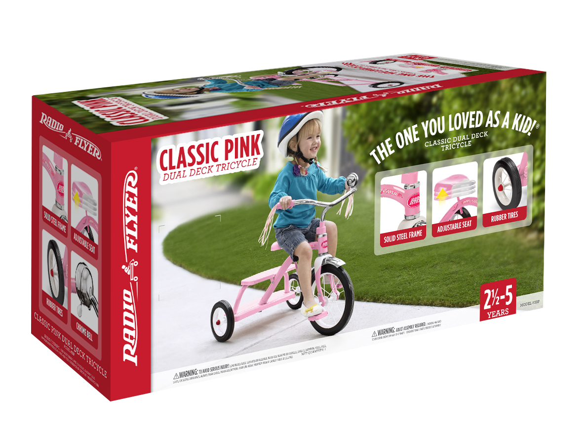 Radio Flyer Classic Dual Deck Tricycle - Pink
