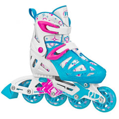 Roller Derby Tracer Girls Skates White/Blue Size 12-1