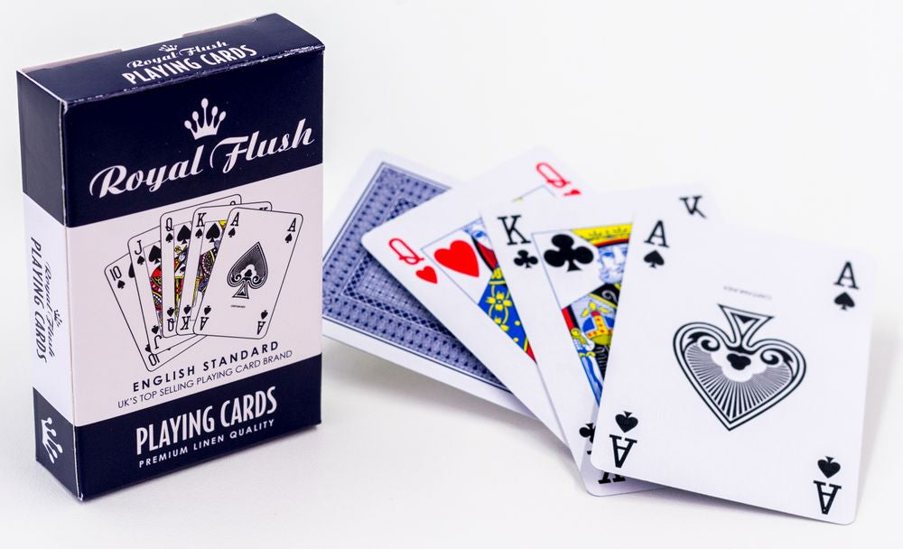 Royal Flush Playing Cards Blue - Toyworld NZ