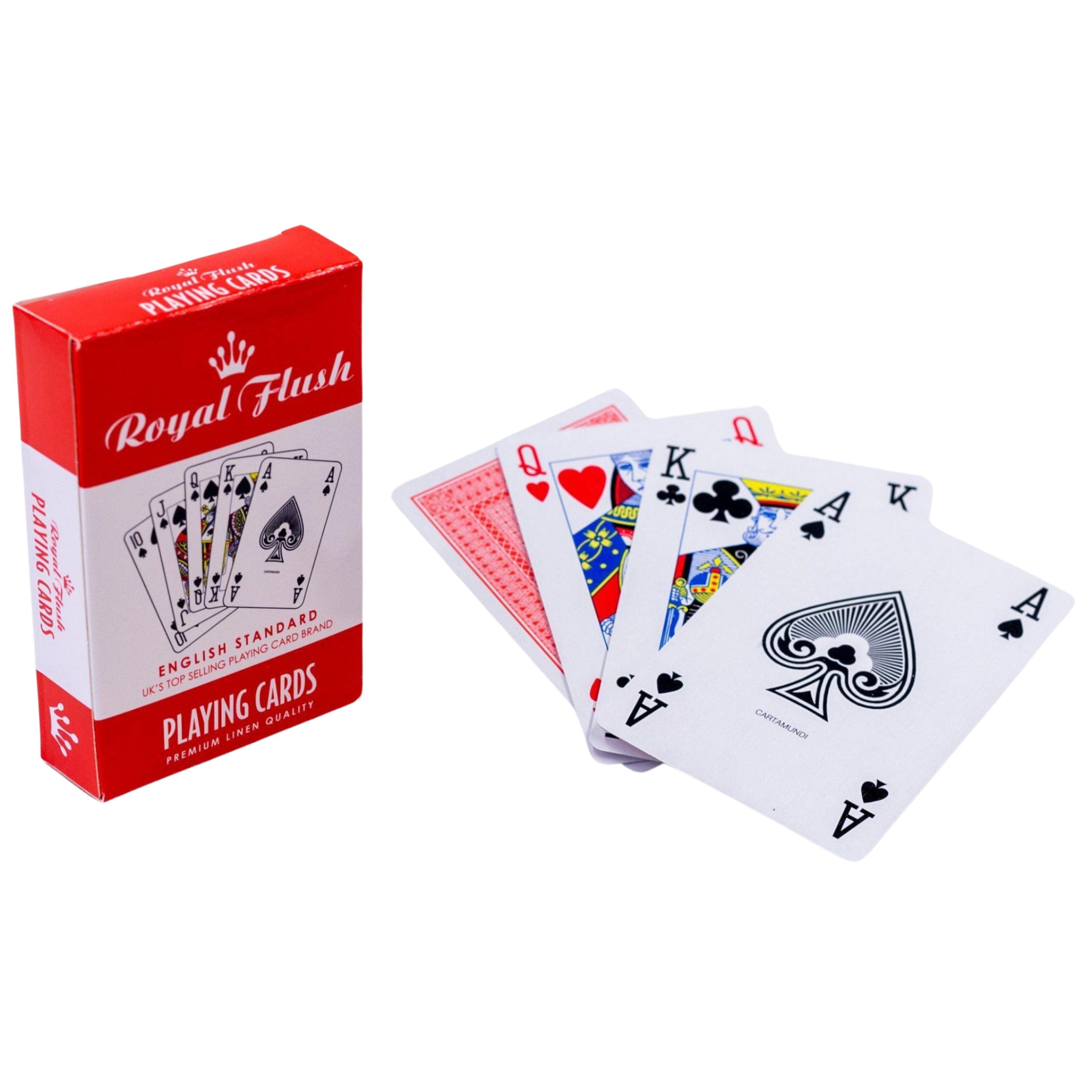 Royal Flush Playing Cards - Red - Toyworld NZ