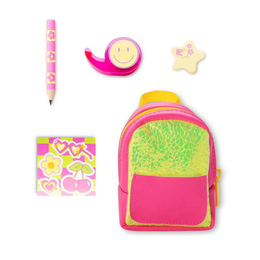 Green scale print Real Littles Neon Mini Toy Backpack - Assorted Styles