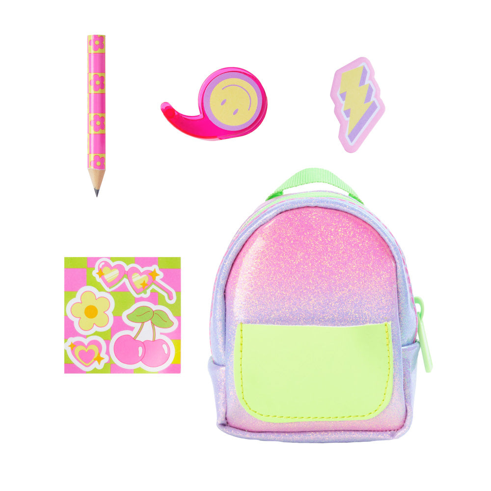 Glitter purple & green Real Littles Neon Mini Toy Backpack - Assorted Styles
