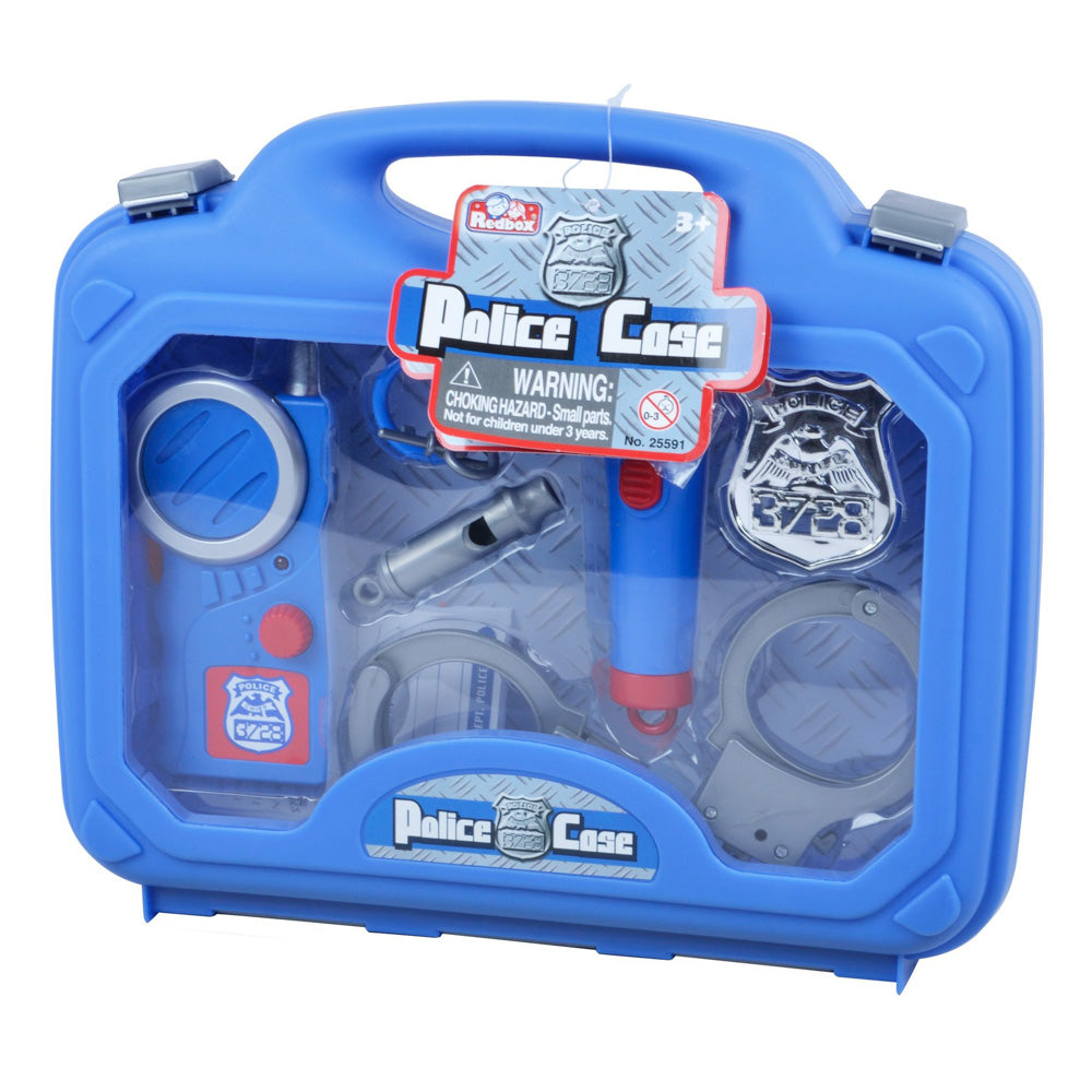 Red Box Police Carry Case Pretend Tool Playset, in packaging
