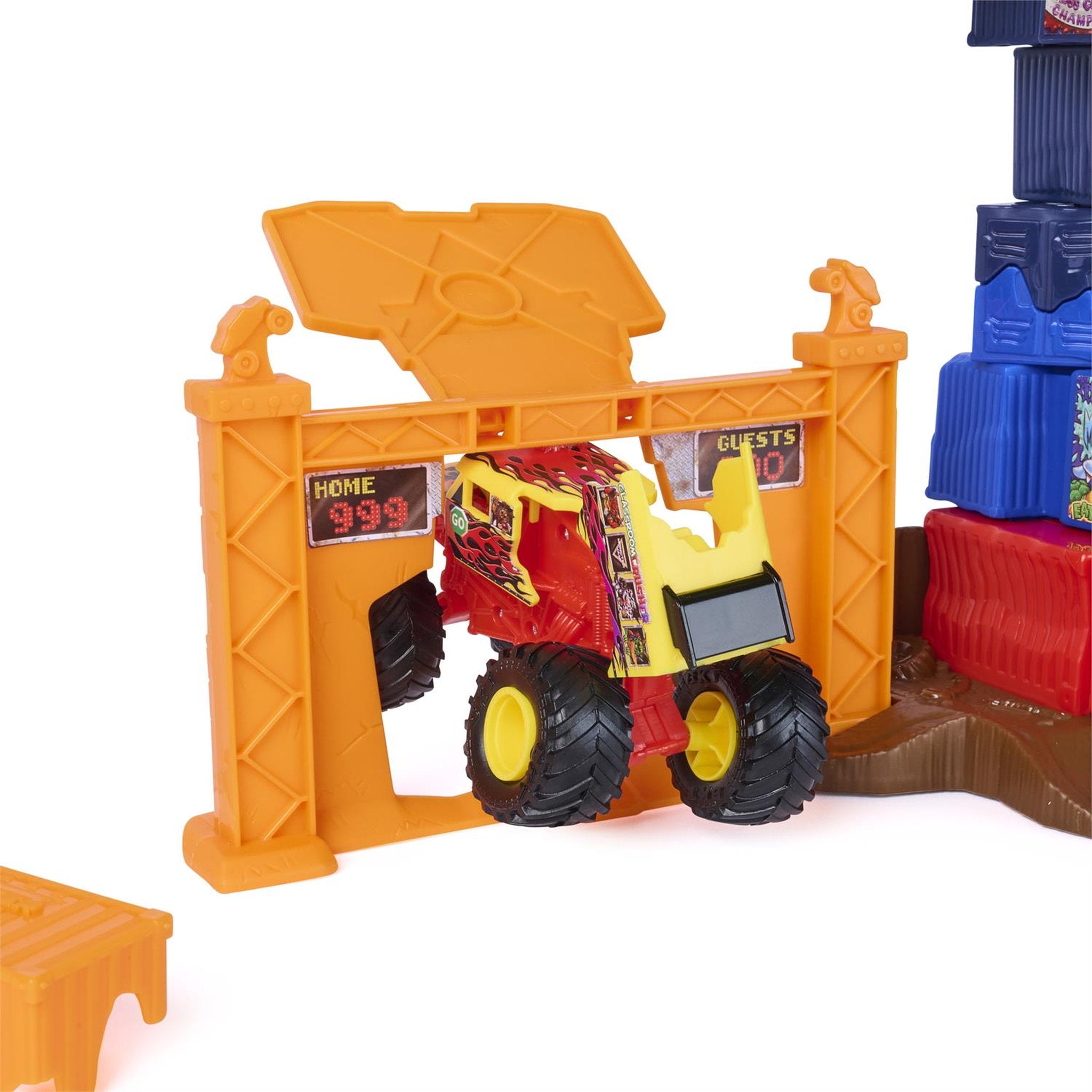 Monster Jam Smash & Bash Classroom Crusher Crash Course Playset