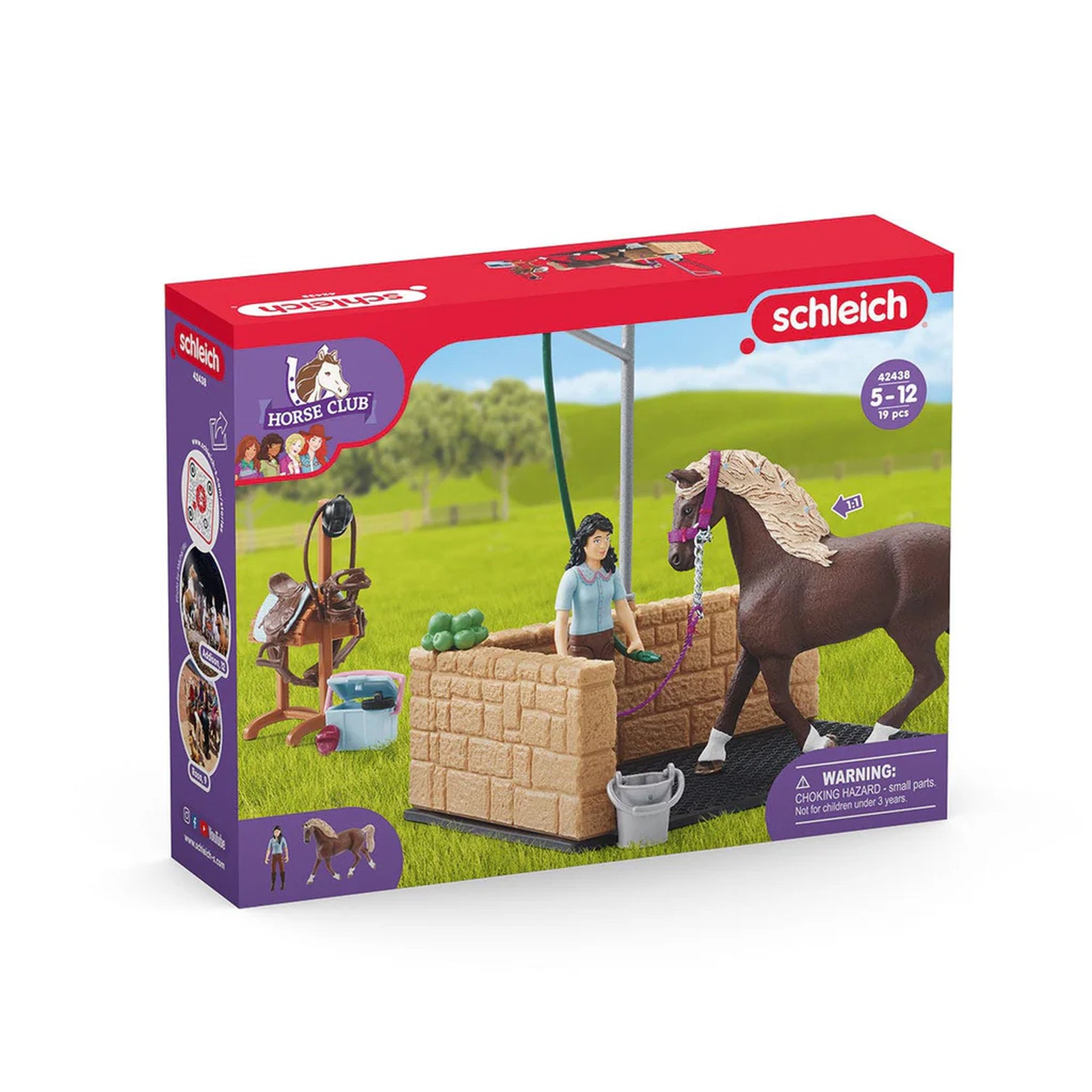 Schleich Horse Club Washing Area with Emily & Luna