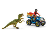 Schleich Dinosaurs Quad Escape From Velociraptor Set