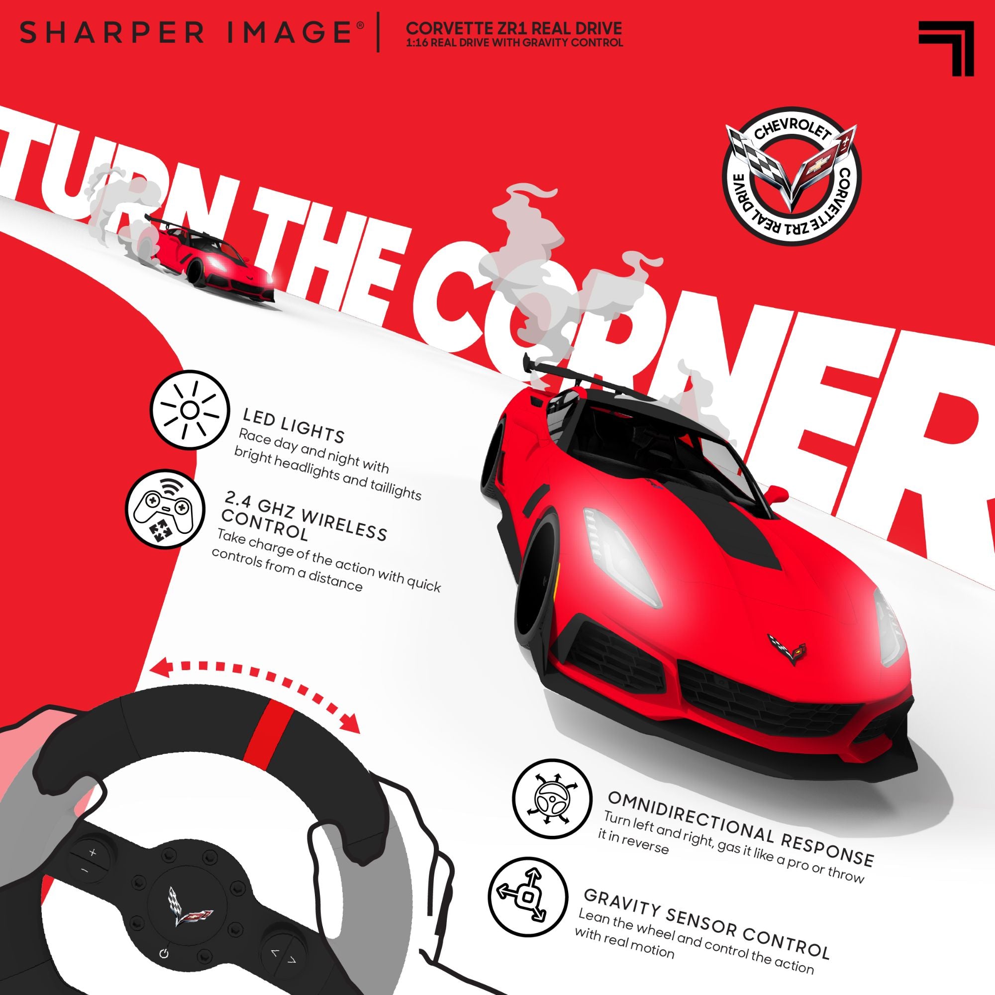 Sharper Image RC Real Drive 1:16 Gm Corvette