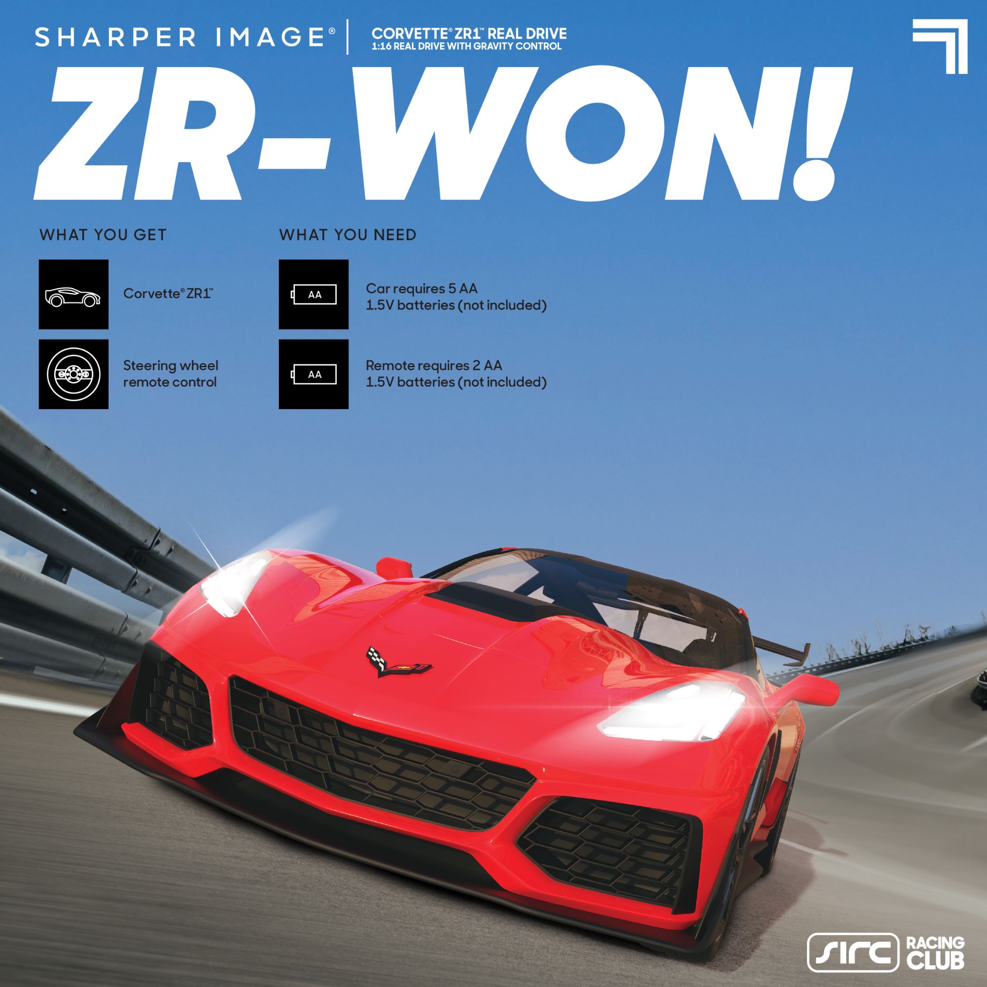 Sharper Image RC Real Drive 1:16 Gm Corvette