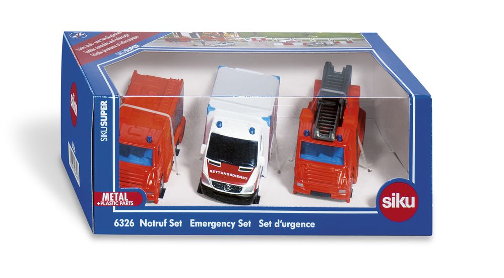 Siku 6326 3 Piece Fire Emergency Set - Toyworld NZ