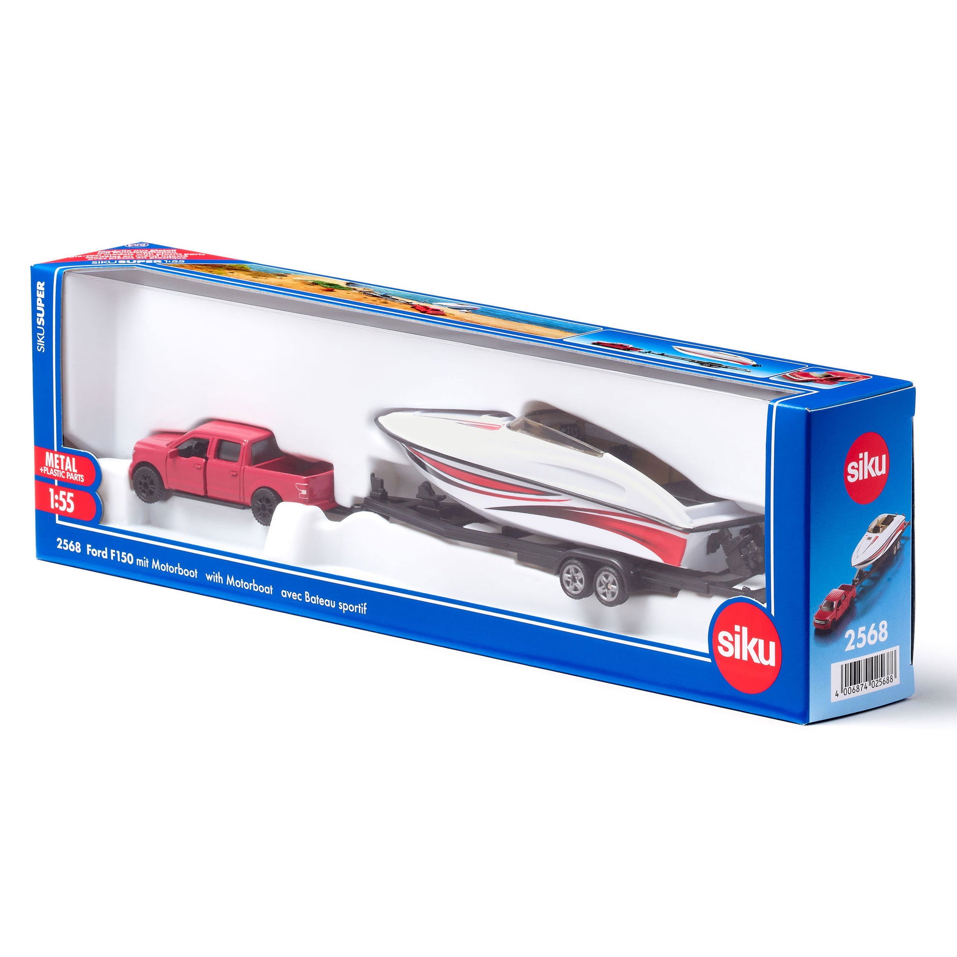 SIKU 1:50 2568 Ford F-150 with Motorboat - Toyworld NZ