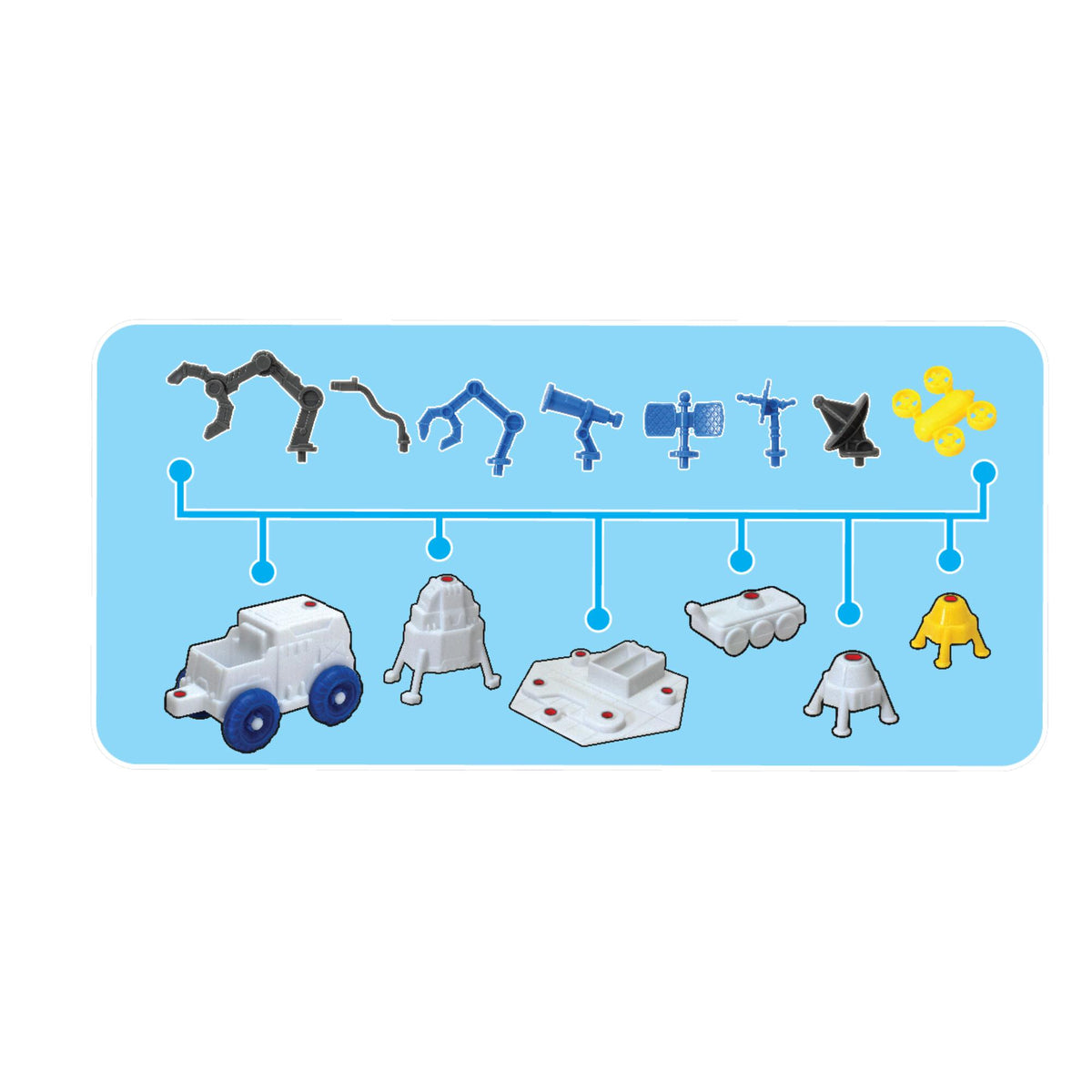 Bucket Master Spaceship Bucket 60 Pieces - Toyworld NZ