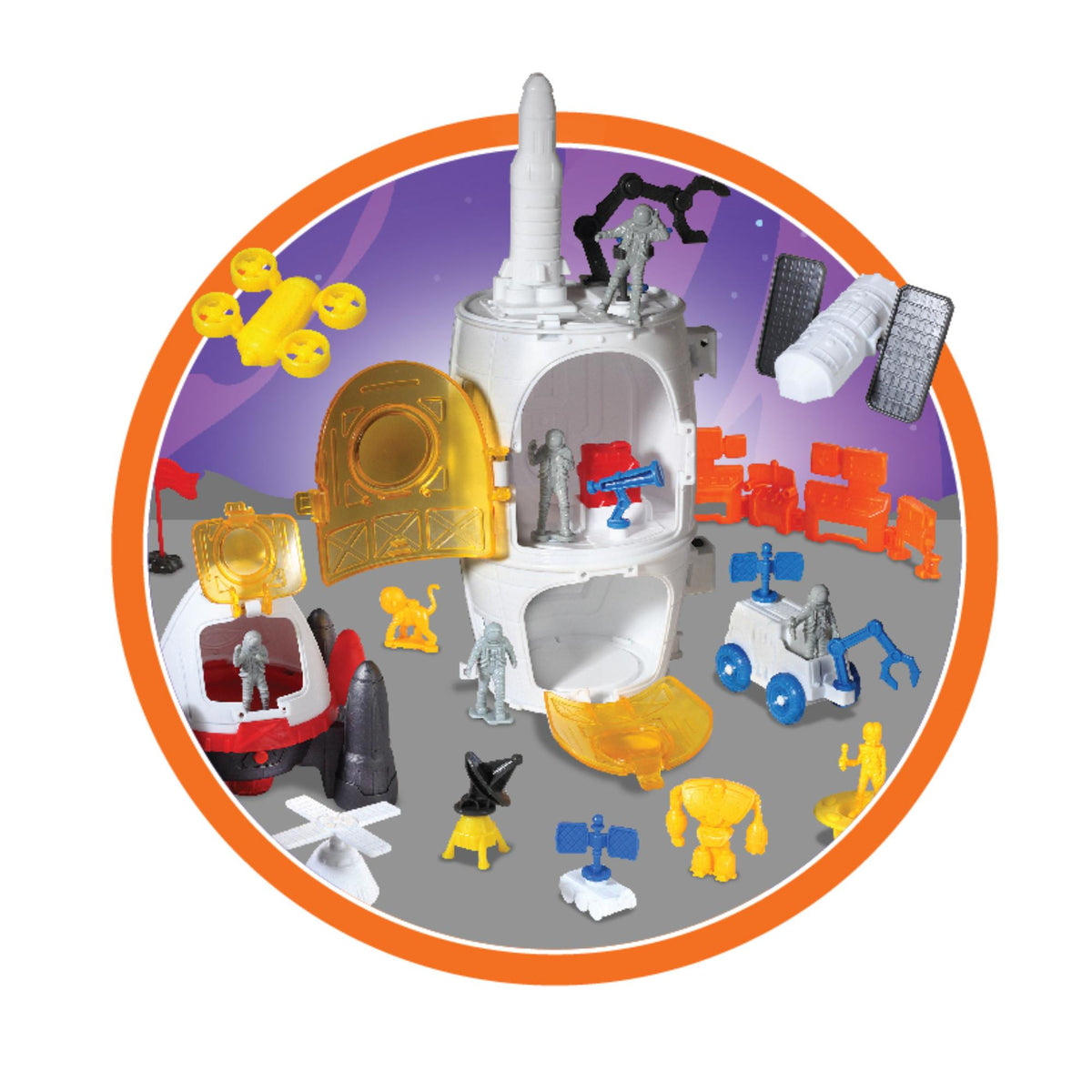 Bucket Master Spaceship Bucket 60 Pieces - Toyworld NZ