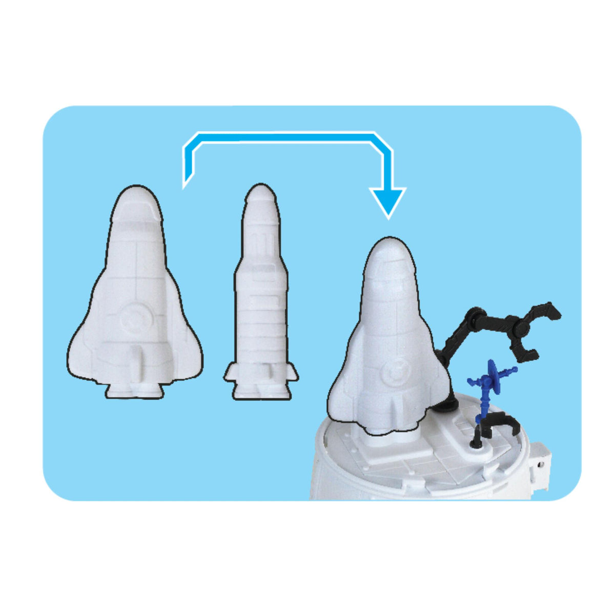 Bucket Master Spaceship Bucket 60 Pieces - Toyworld NZ