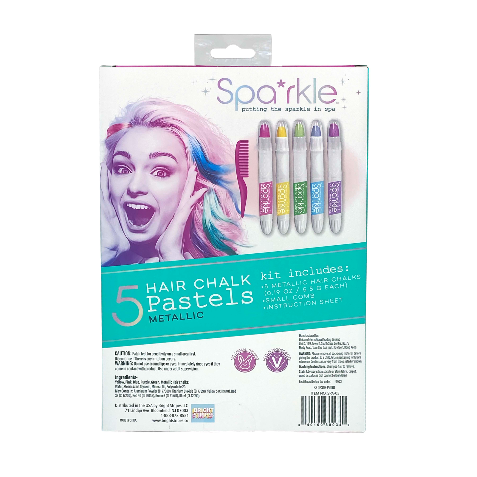 Sparkle 5 Hair Chalk Pastels Metallic