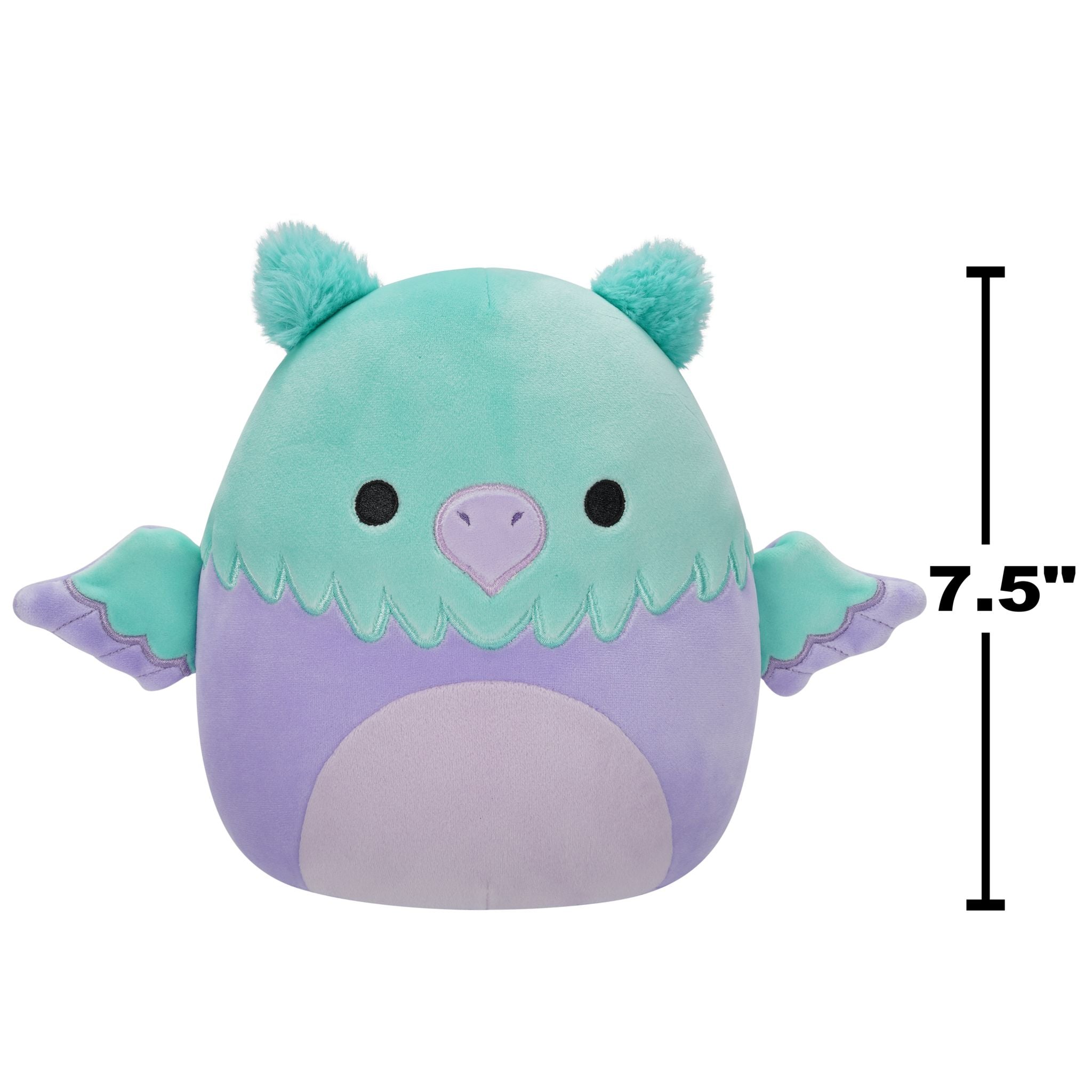 Squishmallows 7.5 Inch Plush Minerva Aqua & Purple Griffin