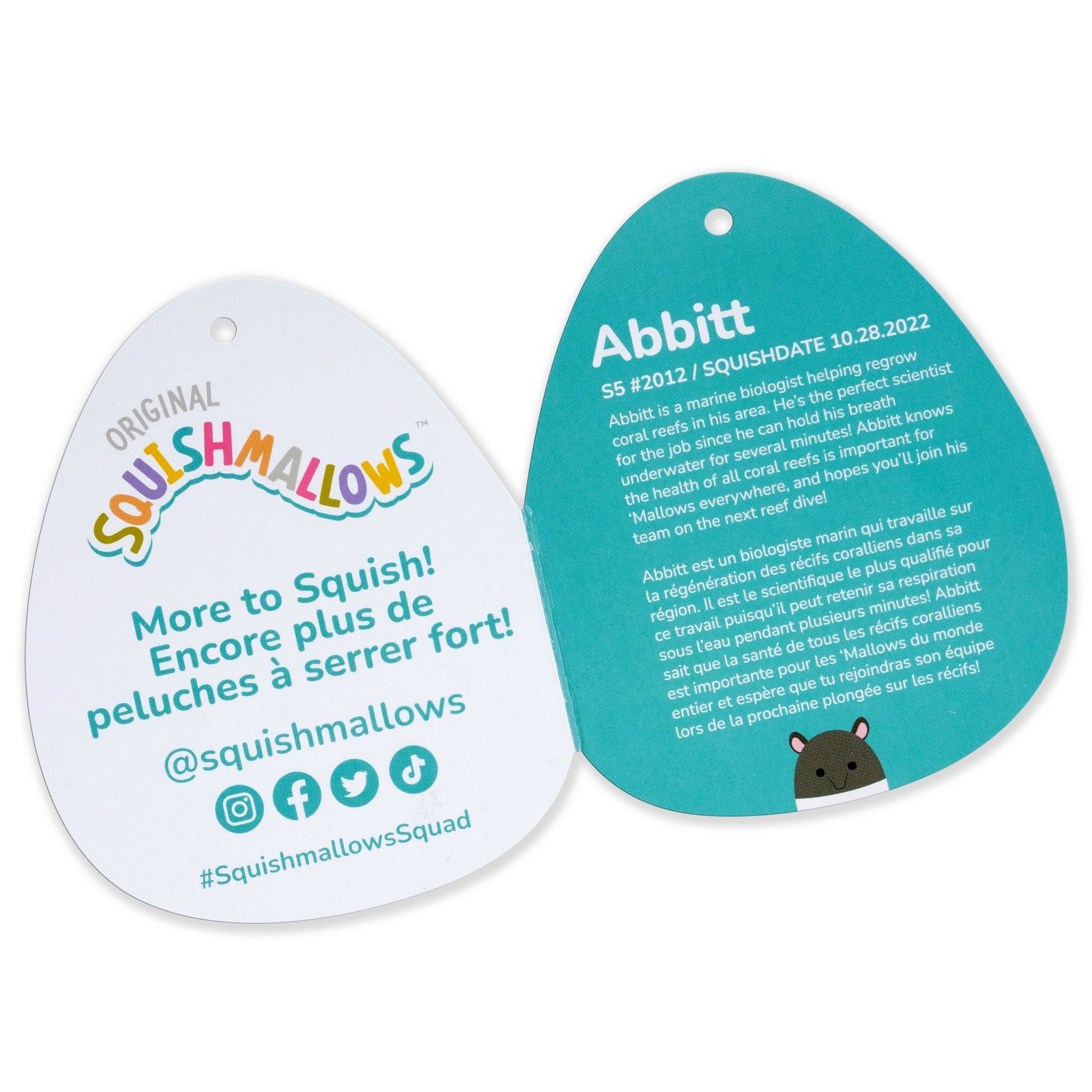 Squishmallows 12 Inch Plush S17 Abbitt Tapir