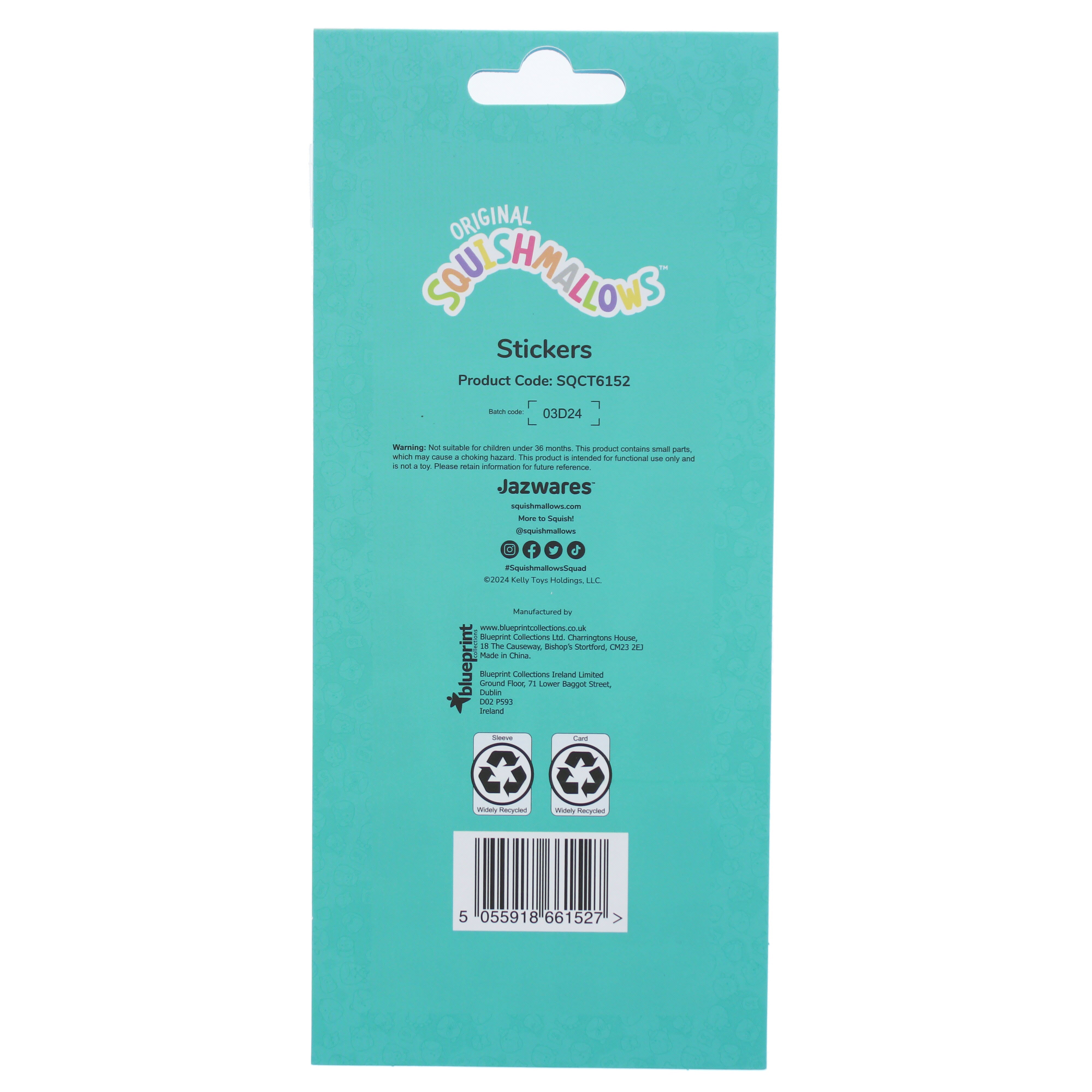 Squishmallows Cottage Collection Stickers